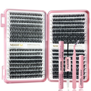 640 tufos 30/40/50/60d cílios postiços livro 10-16mm misturado cílios postiços DIY conexão extensão cílios conjunto em Oferta na Shopee