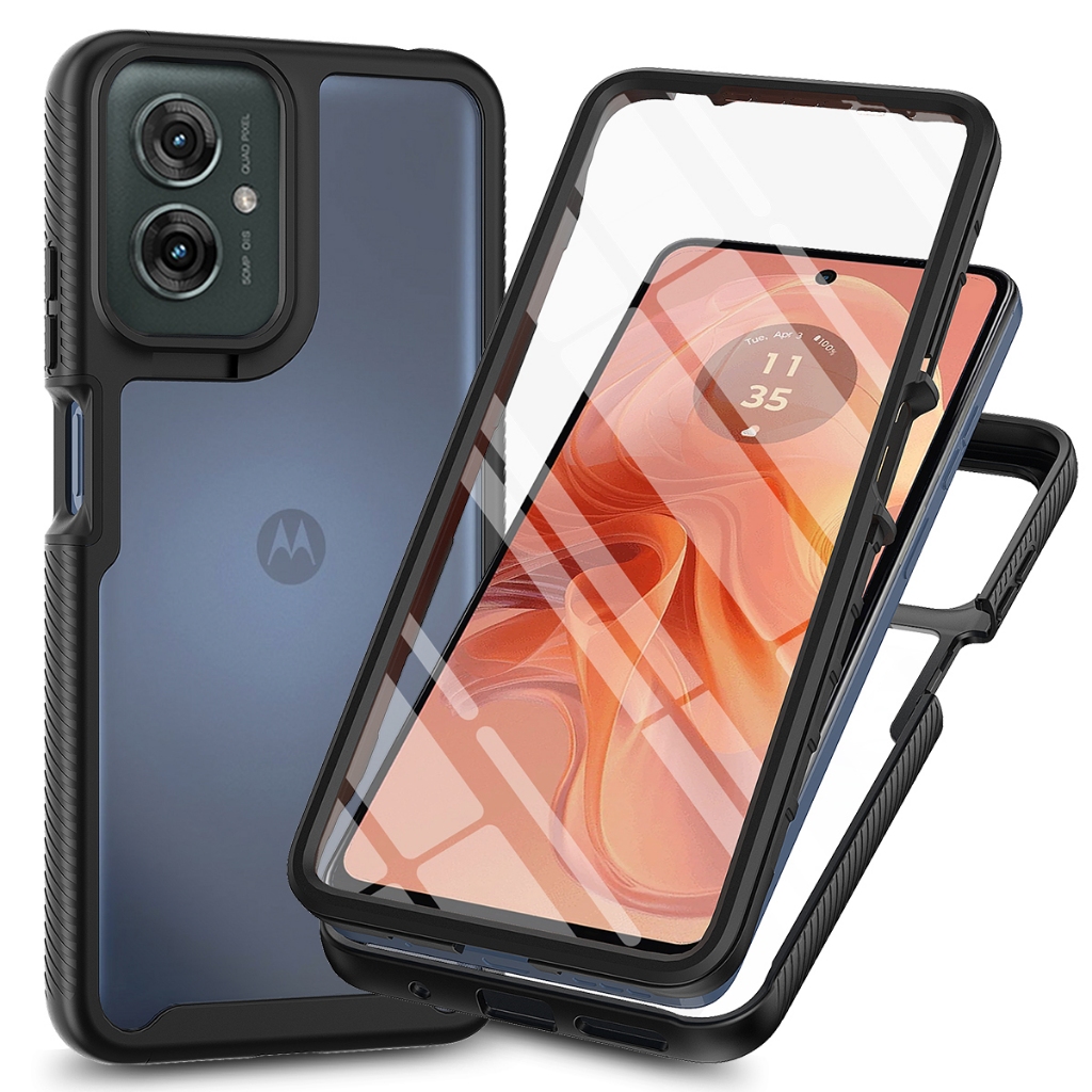 360 ° Capa À Prova De Choque De Proteção Total Para Motorola MOTO G55 G35 5G PC TPU PET Protetor De Tela De Filme Estrut