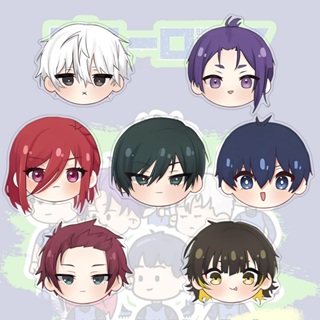 Broche Acrílico Azul Bloqueio Desenho Animado Bonito Versão Q Bolsa De Estudante Enfeites Alfinete em Oferta na Shopee