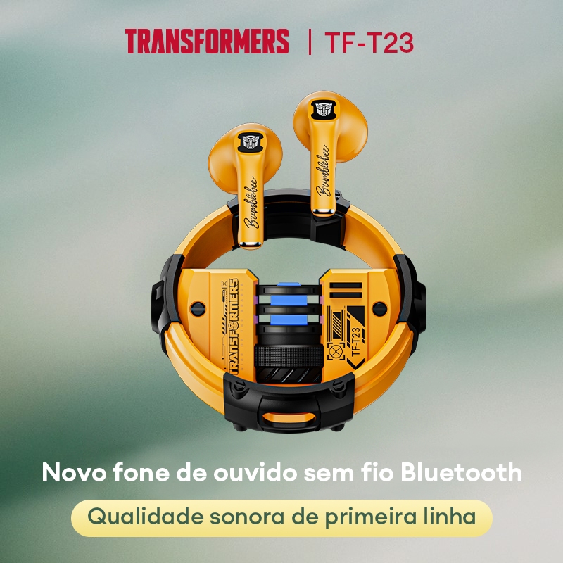 Transformers TF-T23 Fones De Ouvido Bluetooth Sem Fio Jogos sem latência Iluminação RGB