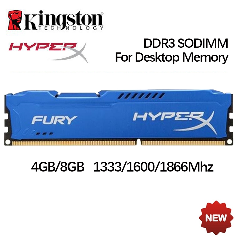 Kingston HyperX FURY 4gb 8gb ddr3 1333Mhz 1600Mhz 1866Mhz 240Pin Memória De Mesa DIMM RAM PC3-12800U
