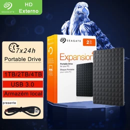 Disco Rígido Externo Portátil Seagate 1TB/2TB/4TB USB 3.0 HD Para Vários Sistemas De Computador
