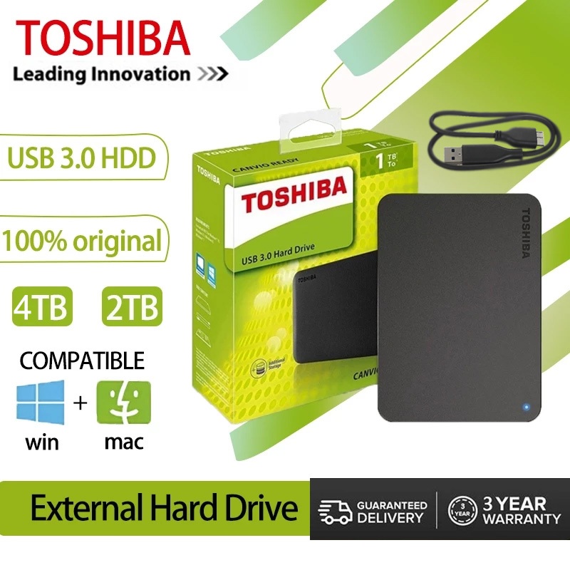Original Toshiba Portable Hd Externo 2TB 4TB External Hard Drive USB 3.0 Disco Rígido Adequado Para Laptops E Desktops