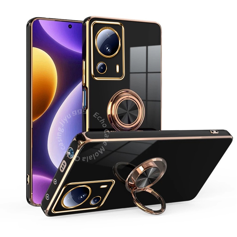 Capa De Telefone Para Xiaomi Mi 13 Lite Com Suporte De Anel De Dedo Macia À Prova De Choque