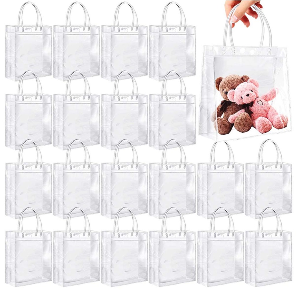 20 pacotes de bolsa com alça transparente para presentes de Natal, casamentos e festa de aniversário em Oferta na Shopee