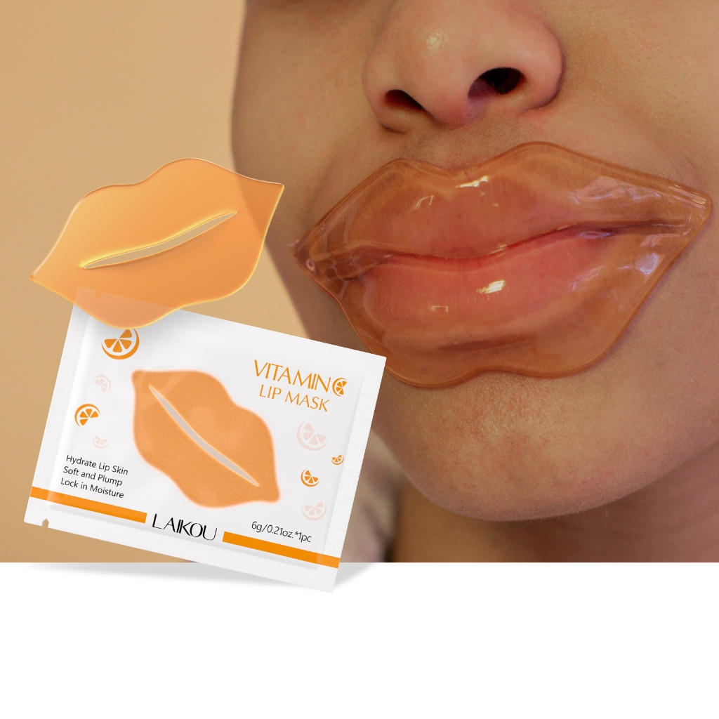 LAIKOU Vitamina C Máscara Labial Hidrata A Pele Dos Lábios , Bloqueio Macio E Gordo Em Hidratação 6g