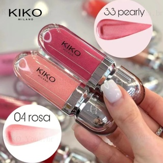 Kiko 3D Hydra Lipgloss 6,5ml/Coloração Perolada E De Longa Duração/Hidratação À Prova D'água em Oferta na Shopee