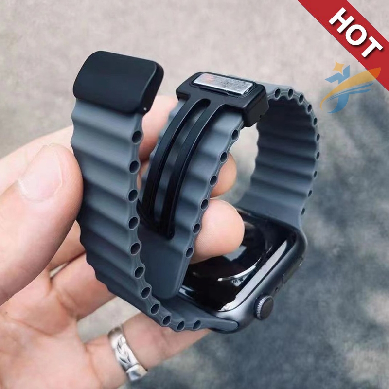 WENMA Pulseira Magnética De Silicone Para Relógio Apple 44mm 45mm 49mm 40mm 41mm 42mm 38mm iWatch Série 10 7 8 6 9 ultra