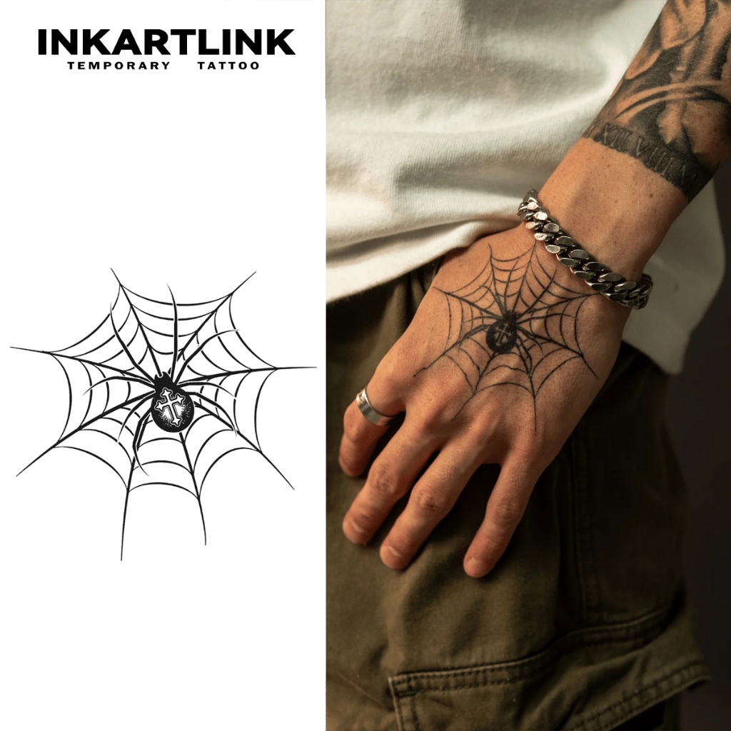 Tatuagem Temporária de Aranha, Nova Tecnologia Mágica, Duração de 2 Semanas, Tatuagem Semi-Permanente, Adesivo, Tatuagem