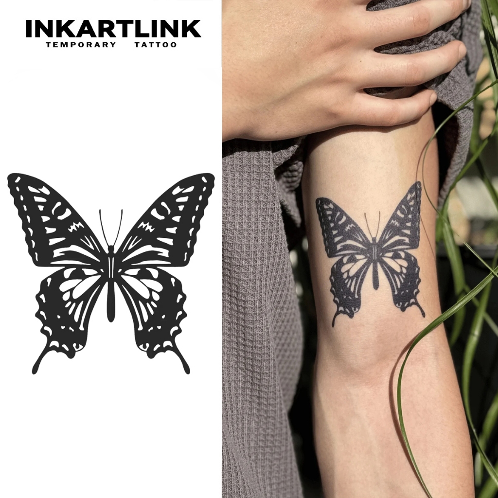 Tatuagem Temporária de Borboleta, Nova Tecnologia Mágica, Duração de 2 Semanas, Adesivo de Tatuagem Semi-Permanente, Tat