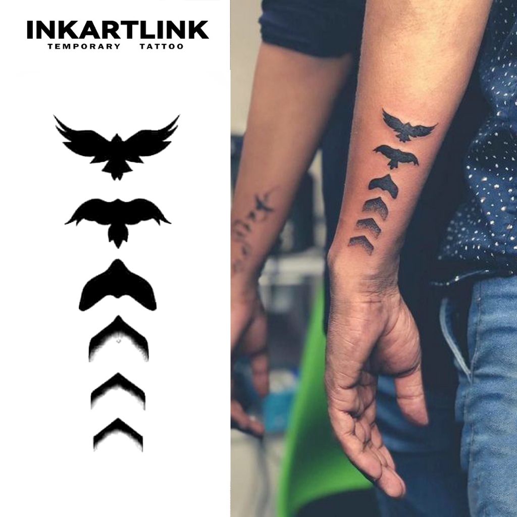 Tatuagem Temporária de Pássaro, Nova Tecnologia Mágica, Duração de 2 Semanas, Adesivo de Tatuagem Semi-Permanente, Tatua