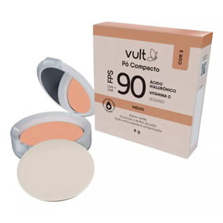 Pó Compacto Vult Fps 90 Médio 6g em Oferta na Shopee