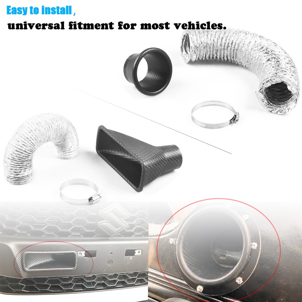Kit De Tubo De Entrada De Ar Para Carro , Grade De-Choque Dianteiro , Sistema De Injeção , Turbina Funil , Padrão Univer