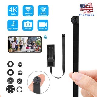 HD 1080P DIY Portátil 4K WiFi IP Mini Câmera De Detecção Movimento Visão Remota P2P Sem Fio Micro Filmadora Gravação Loo em Oferta na Shopee