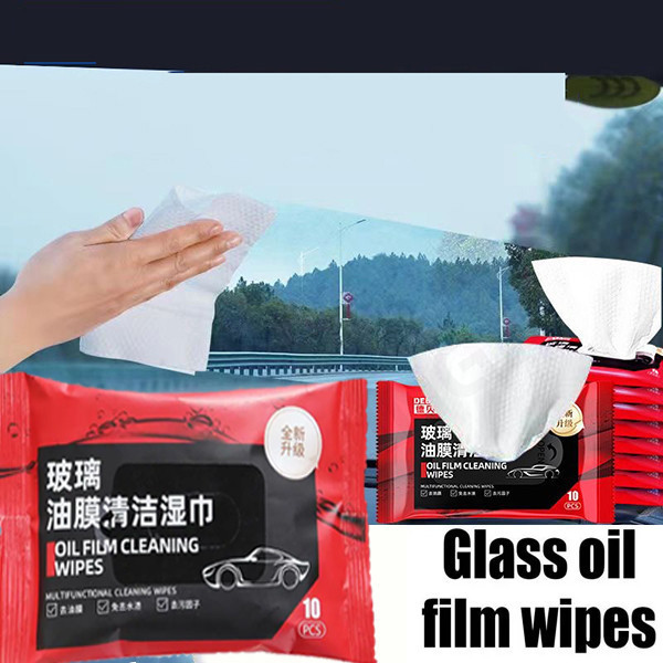 10 Unidades/Pacote Toalhetes De Limpeza De Filme De Óleo De Vidro De Carro Removedor De Ma...