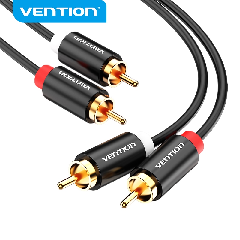 Vention 2RCA Para 2 RCA Cabo De Alta Fidelidade Estéreo Macho Áudio Home Theater DVD Amplificador TV 1.5m 3m Banhado A O