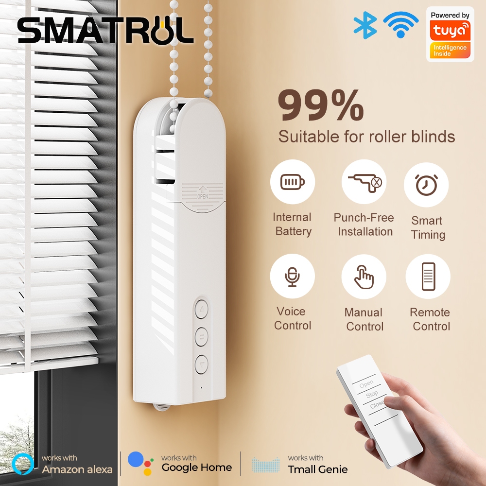 SMATRUL Zigbee WiFi Tuya Motor De Cortina Obturador De Rolo Inteligente Abridor Tempo Mais Próximo Controle De Aplicativ - Home & Living