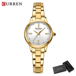 Relógio Feminino CURREN Marca Original Topo De Luxo Pequeno Mostrador Aço Inoxidável Moda Negócios Casual Quartzo Analóg