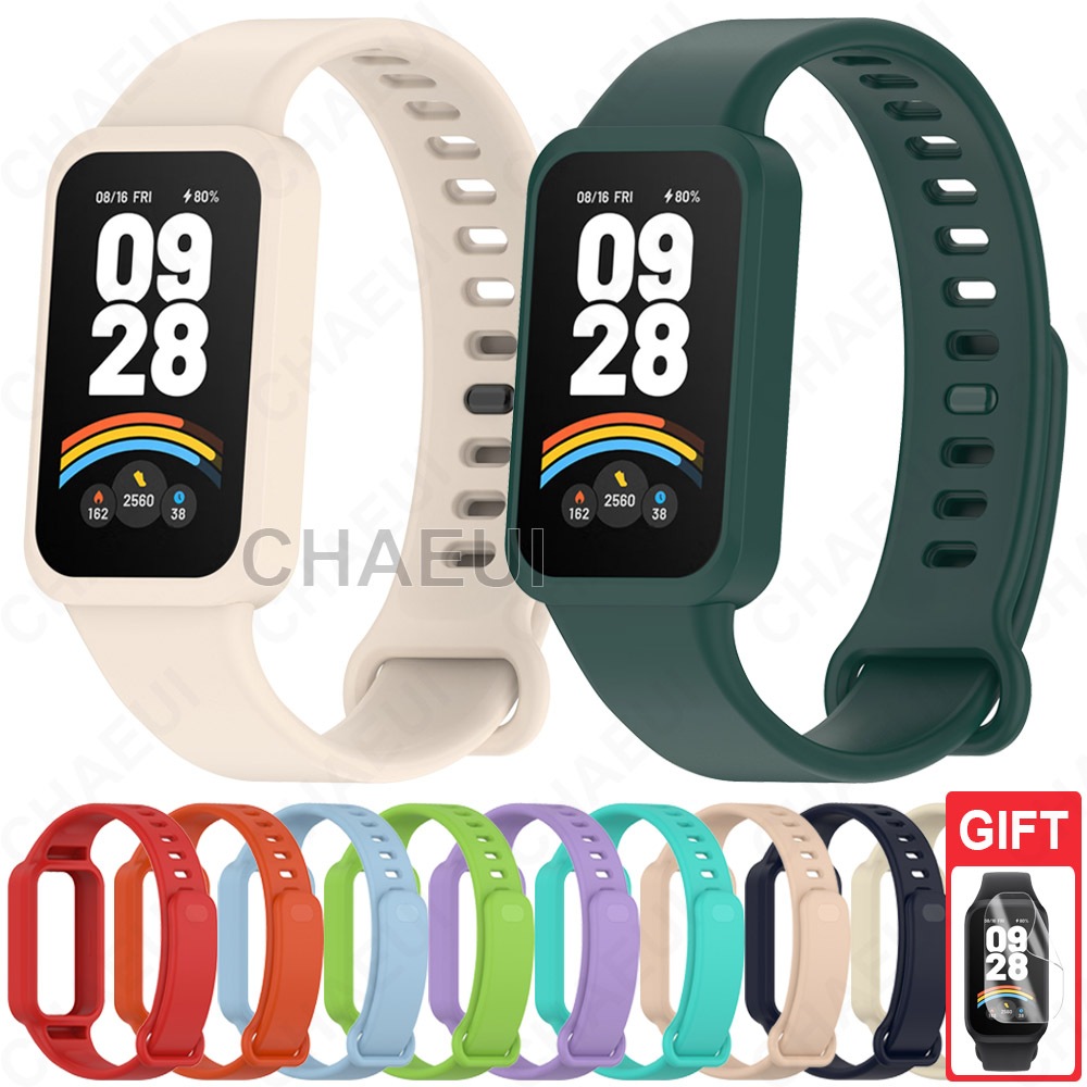 Acessórios De Pulseira Respirável De Silicone Para Xiaomi Smart Band 9 Active / Redmi Smart Band 3