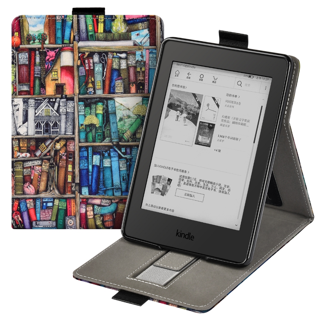 Estojo De Couro PU Premium Smart Case Para Kindle 11th RS23CV Com Alça De Mão Kindle 11th C2V2L3 Ranhura Cartão em Oferta na Shopee