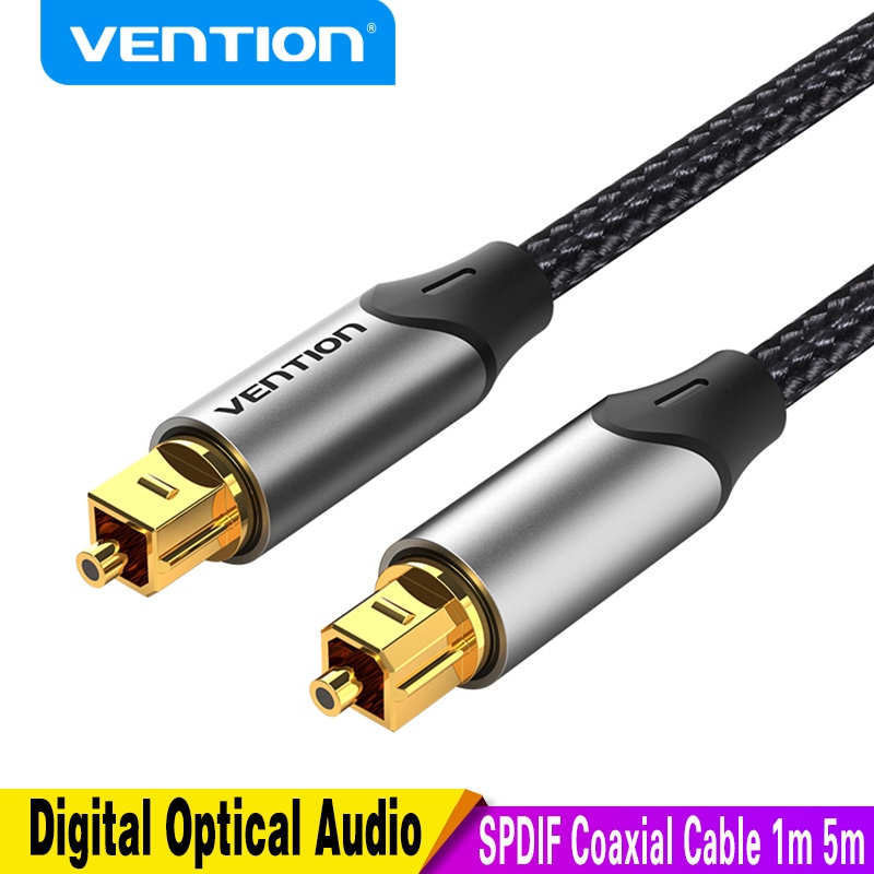 Vention Cabo De Áudio Óptico Digital Toslink SPDIF Coaxial 1m 2m 5m Para Amplificadores Blu-ray Xbox 360 PS4 Soundbar Fi