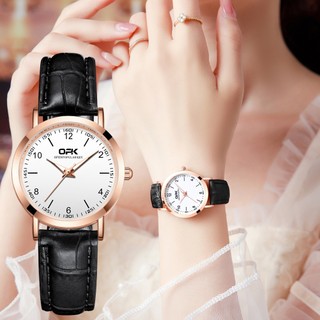 OLEVS  Relógio Feminino Original Relógio A Prova D Àgua Couro Quartz Moda Vermelho Branco Preto 8613 em Oferta na Shopee