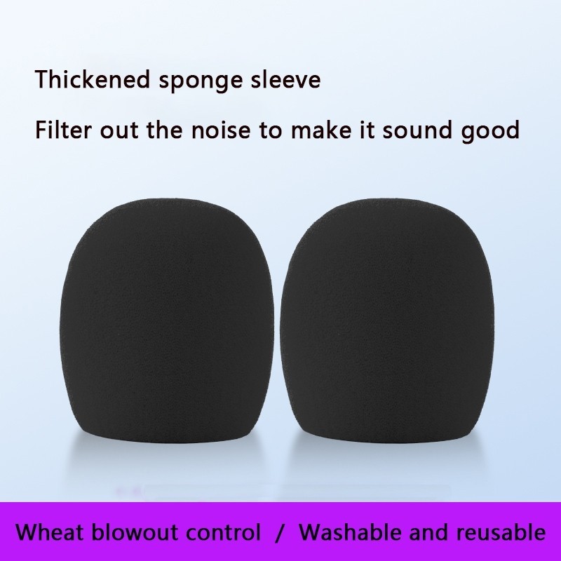 Capa de esponja para microfone, capa protetora espessada para ktv, acessórios de isolamento acústico para microfone em Oferta na Shopee