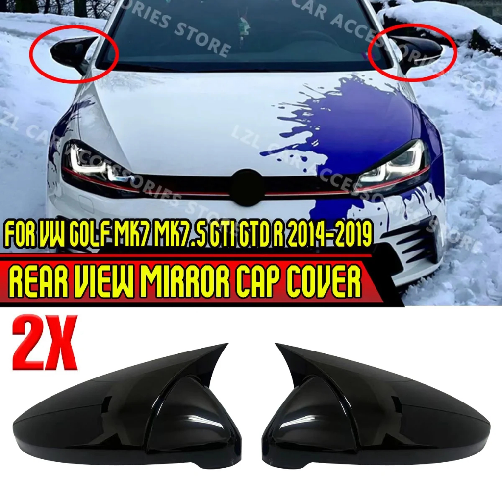 Para Volkswagen VW Golf 7 7.5 MK7 GTI GTD GTE R 2014-2019 Touran 2016-2021 Tampas Do Espelho Retrovisor Porta Carro Late em Oferta na Shopee