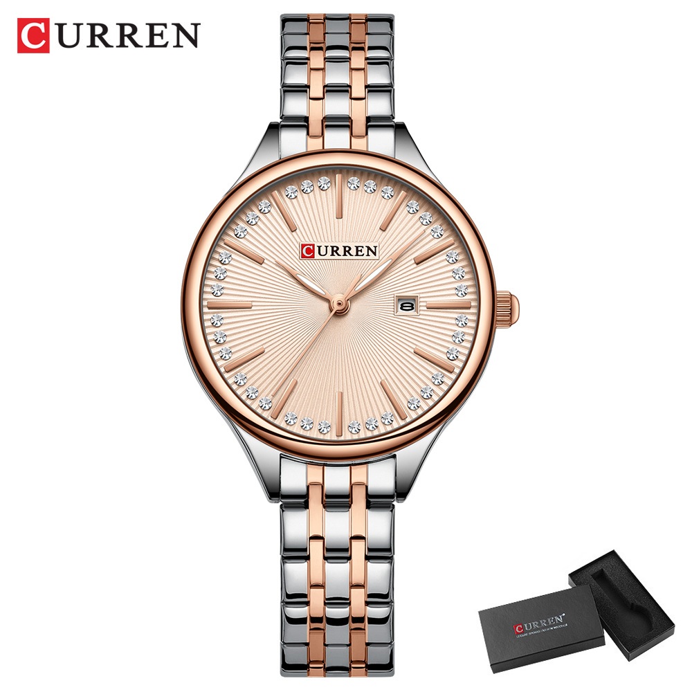 CURREN Relógio Feminino Original Top Marca De Luxo Luminosa À Prova D'água Moda Negócios Simples Casual Quartzo Analógic