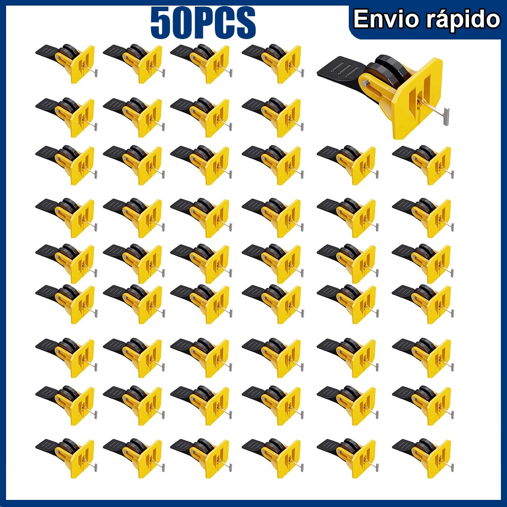 50 peças ferramenta de achatamento de azulejo de parede de piso ferramenta de sistema de achatamento de junta de azulejo
