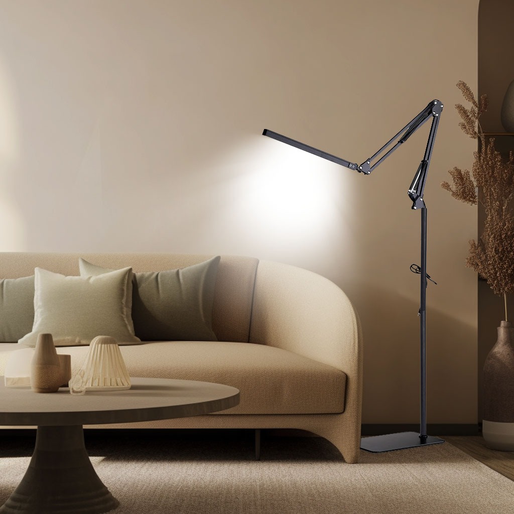 luminária de piso 190cm bivolt articulada chão pedestal coluna lustre metal Luz LED em Oferta na Shopee