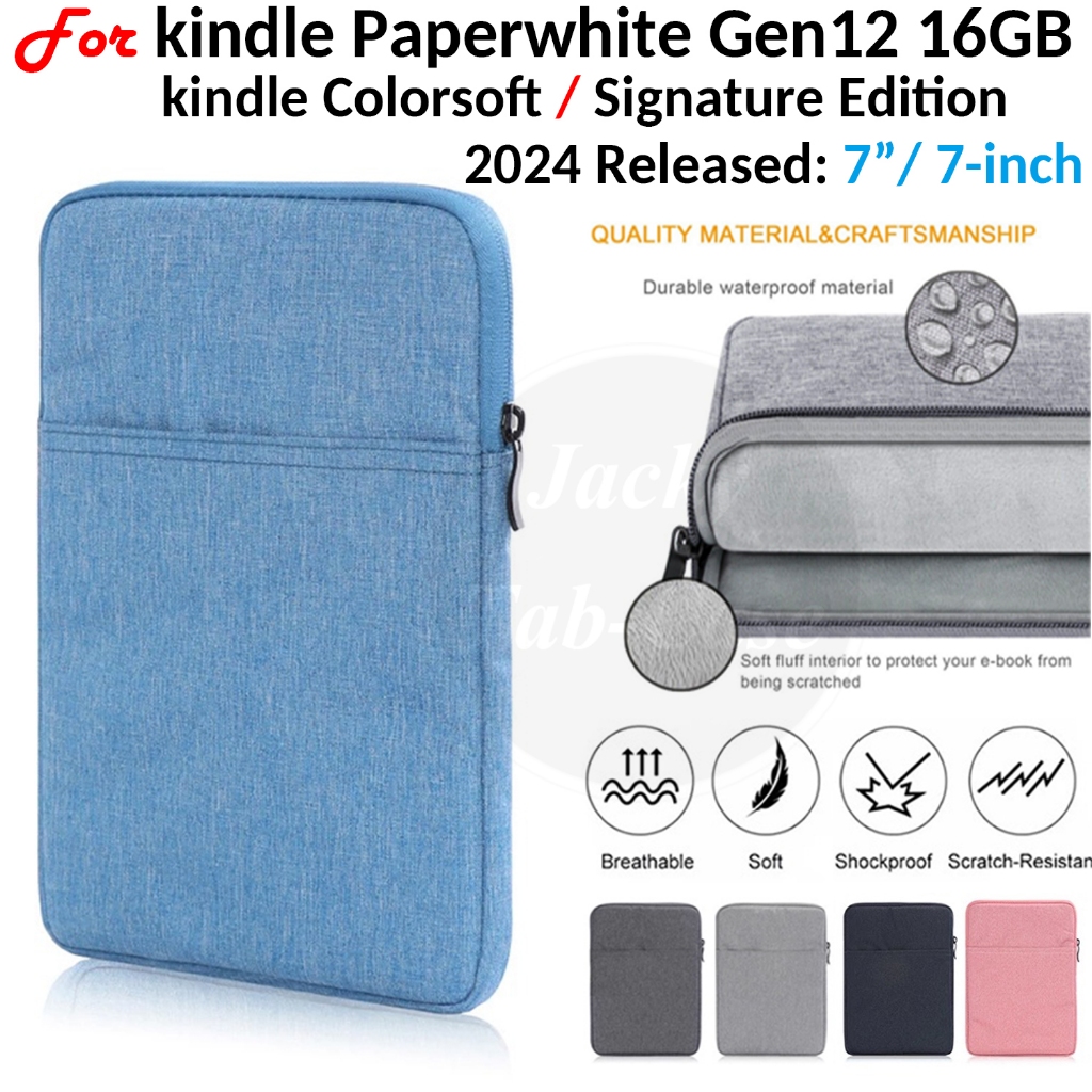 Para kindle E-leitor Bolsa Com Zíper Colorsoft Assinatura Edição Paperwhite Gen 12ª 11ª 6.8 " 7 " 2024 Capa De Manga