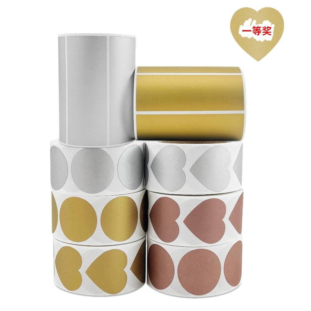 1 Rolo 300 Peças/1 " Redondo Raspar Etiquetas Adesivas Autoadesivas Para Ingressos De Loteria DIY , Jogos De Rifa Criand