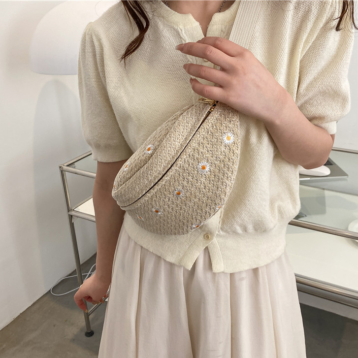 Crossbody Bolsa Peito Bolsa Margarida Palha Bolsa Cintura Bolsa Crossbody Bolsa Cintura Bolsa para Meninas