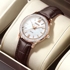 Relógio Feminino Com Cinto De Luxo Diamante NIBOSI
