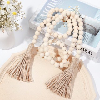 Talão De Madeira Natural Guirlanda Com Juta Rústico Pendurado Borlas Corda Artesanal De Fazenda De Parede Ornamento DIY em Oferta na Shopee