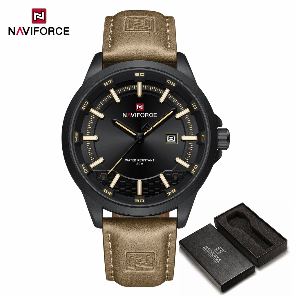 NAVIFORCE 9248 Relógio Masculino Clássico Empresarial Quartzo Luminoso À Prova D'água em Oferta na Shopee