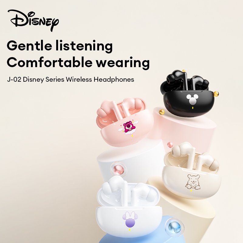 Disney J-02 Fone De Ouvido Bluetooth Alta Fidelidade Qualidade De Som Cancelamento De Ruído Inteligente em Oferta na Shopee