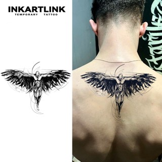Adesivos Temporários Para Tatuagem De Anjo , Mágica De Longa Duração À Prova D