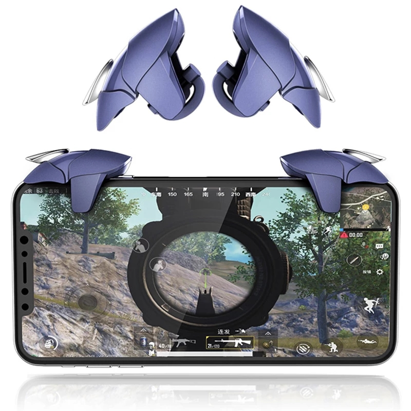 HG 1 Par De Jogos Para Celular , Botão De Fogo , Gatilho De Jogo De Metal Smartphone L1R1 , Facas De Atirador/Regras De 