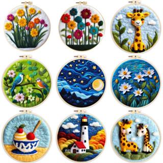 RUOPOTY 1 Pacote Girafa Padrão Agulha Kit De Feltro Conjunto De Pintura Com Agulhas Porta-Retratos Lã Decoração Para Cas em Oferta na Shopee