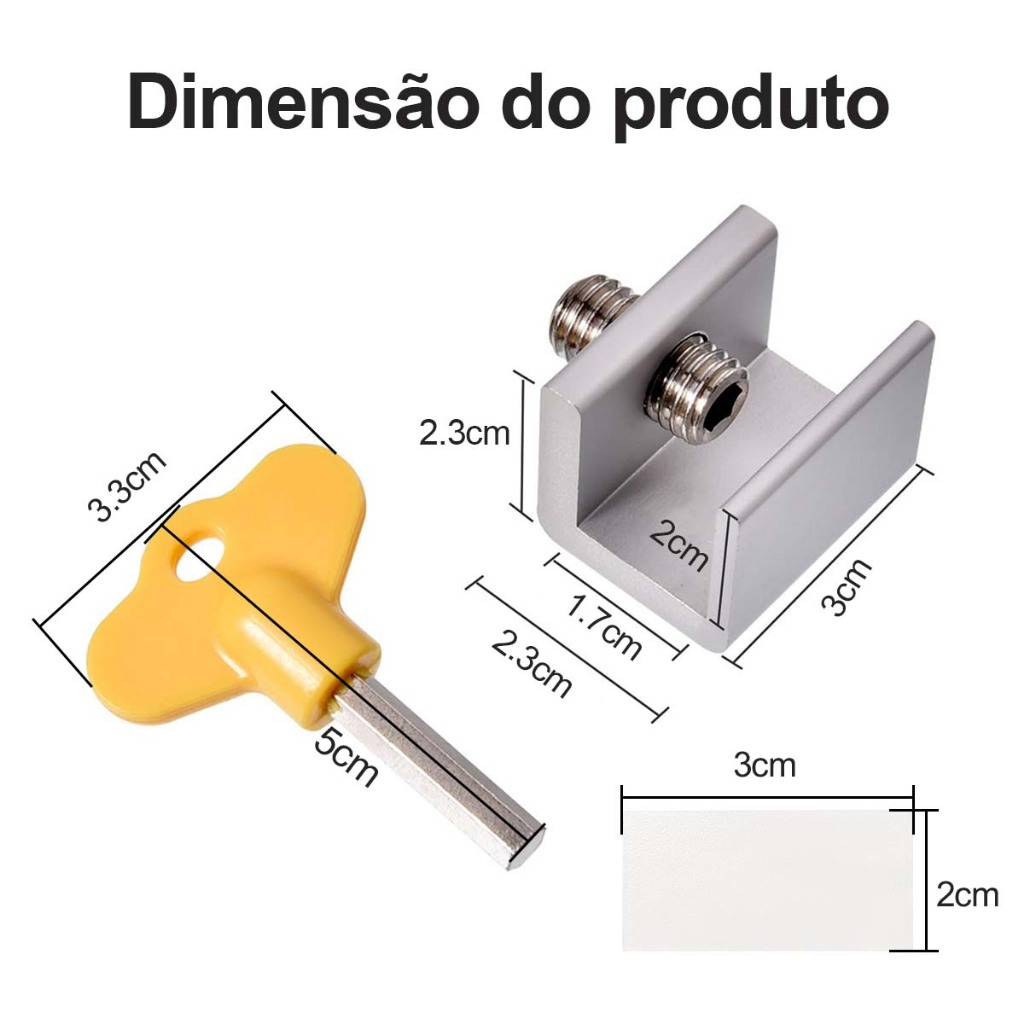 Kit 8pcs Travas Para Porta Janela Correr Segurança Infantil alta qualidade — imagem 2 de 2