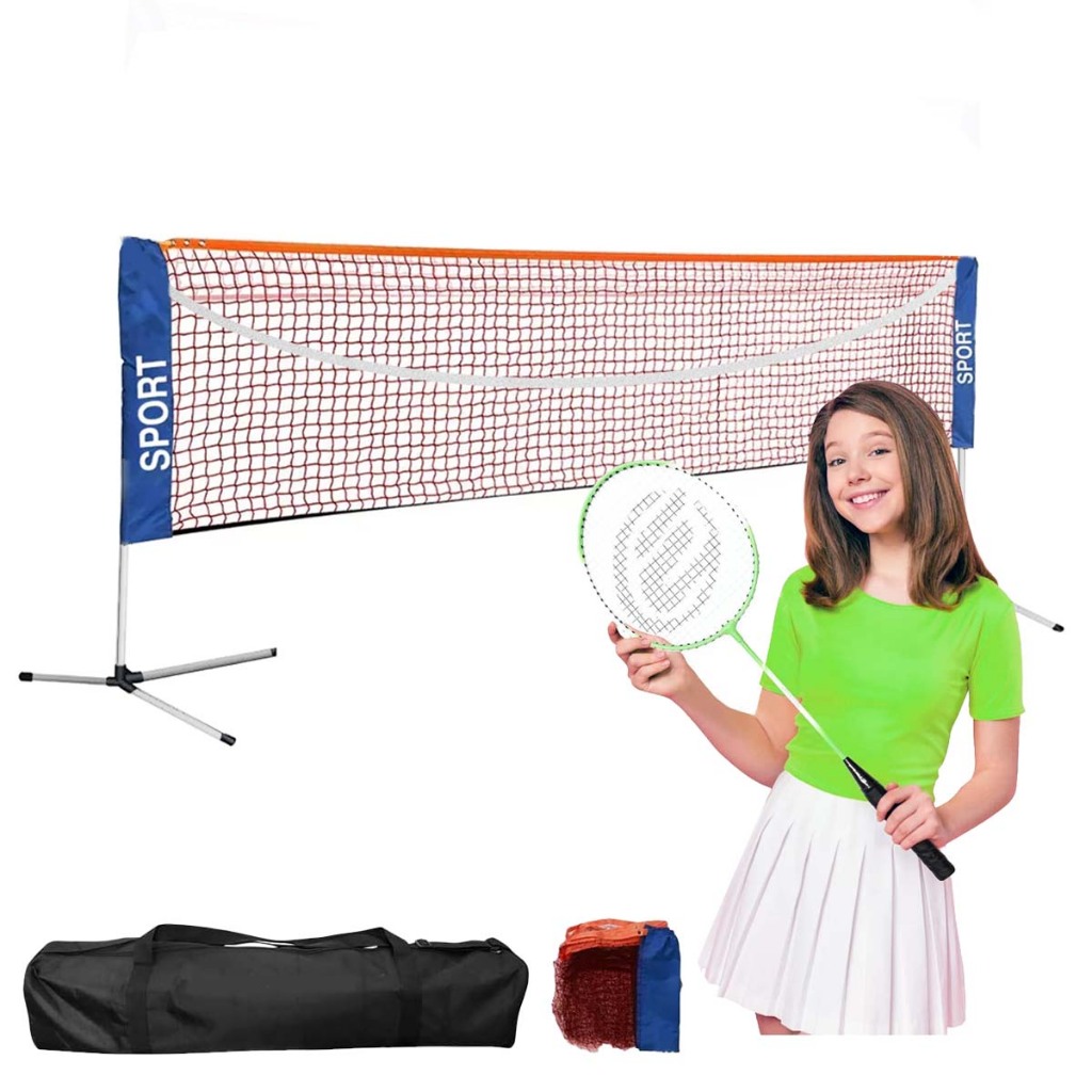 Altura ajustável 75/118/160cm portátil ao ar livre Badminton, tênis e conjunto de rede de vôlei, com suporte/quadro