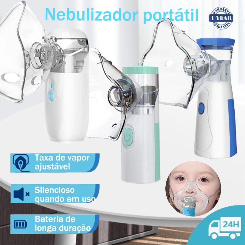 Grau Médico Nebulizador Portátil Mini Inalador Silencioso Ultra-sônico Automático Para Adultos E Crianças