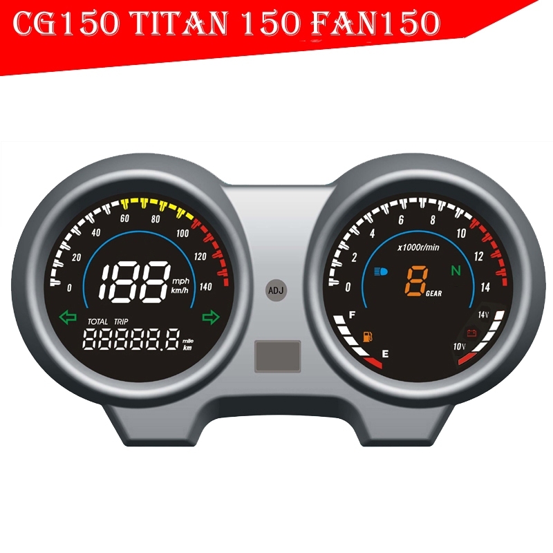 Para Honda TITAN 150 CG150 Fan150 Painel Digital Motocicleta RPM Velocímetro