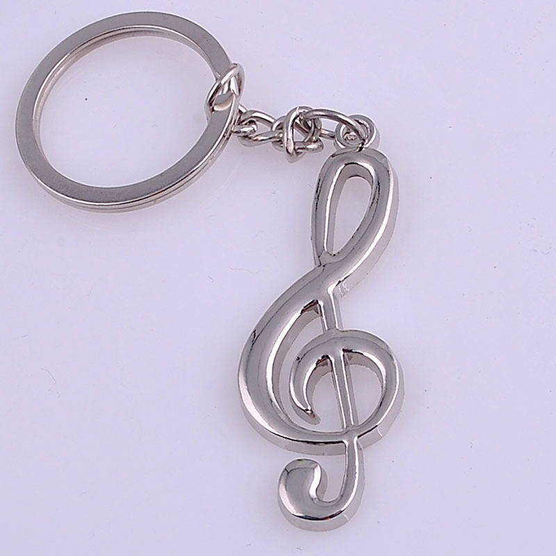 Nota Musical Chaveiro Legal Anel Chave Do Carro De Luxo Saco Musical Pingente Chaveiros Para Homem Mulheres Presente Jóias K1602