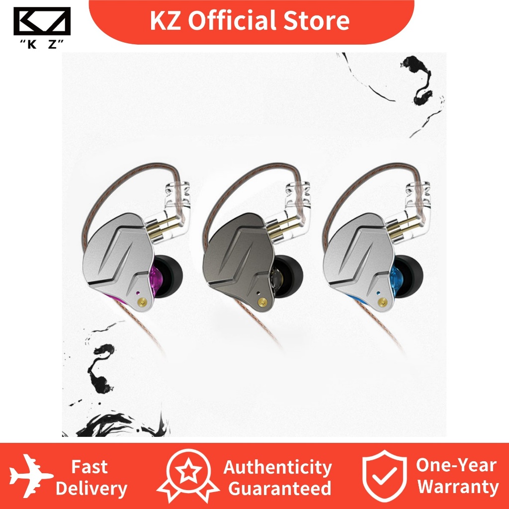 KZ ZSN Pro Monitores Intra-Auriculares Fones De Ouvido IEM Com Driver Dinâmico Híbrido Armadura Balanceada Fio 1DD 1BA P em Oferta na Shopee