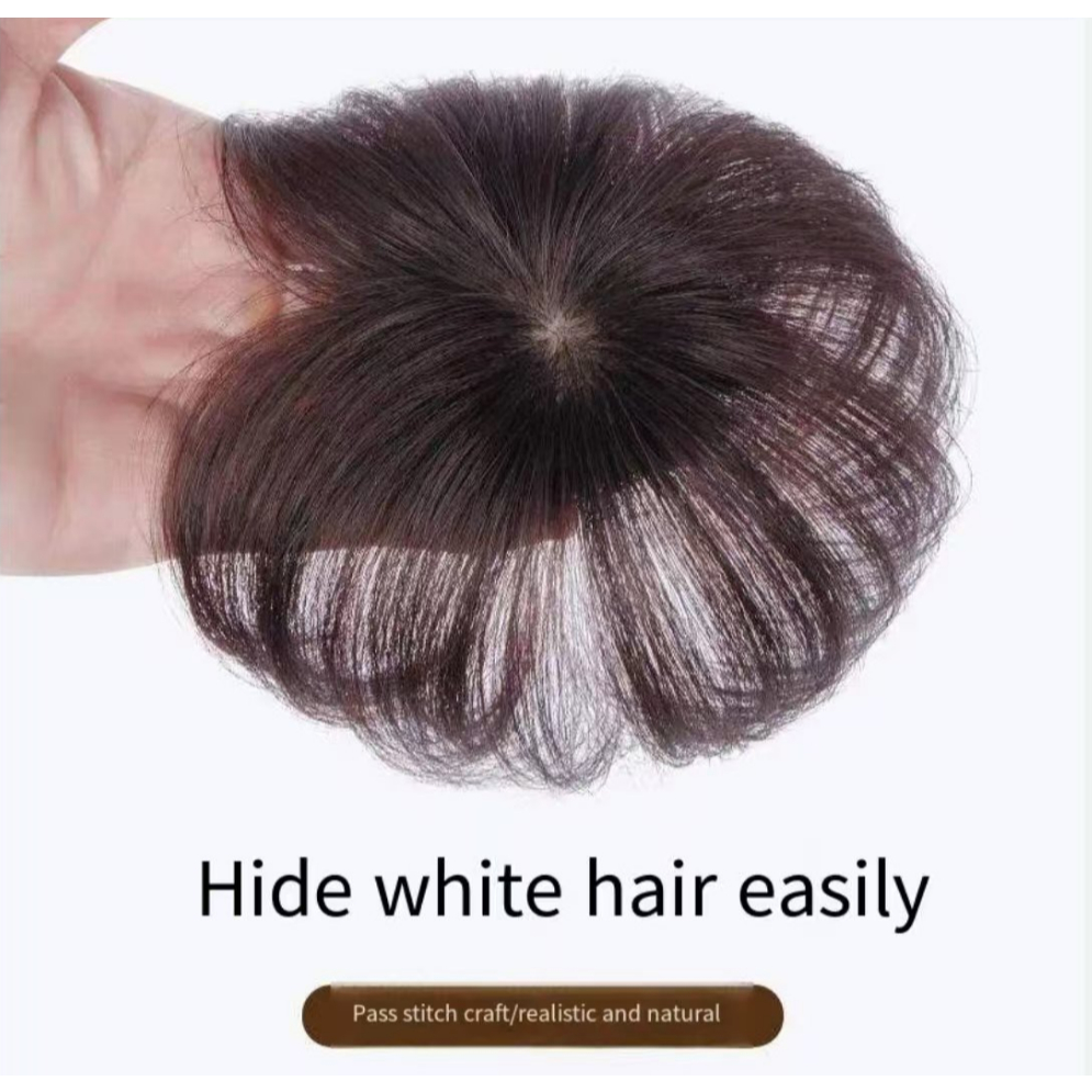 O Topo Do Verdadeiro Remendo De Cabelo Capa Agulha Branco Verão Fino Todo Humano Peruca Curto Peça Feminina Calvície em Oferta na Shopee