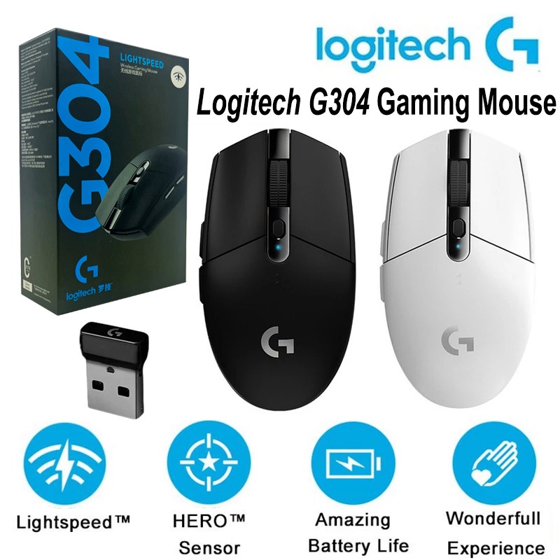 Gaming Mouse Logitech G304 Jogos Sem Fio Mouse 12000dpi 2.4ghz Ergonômico — R$ 99,00 em Shopee