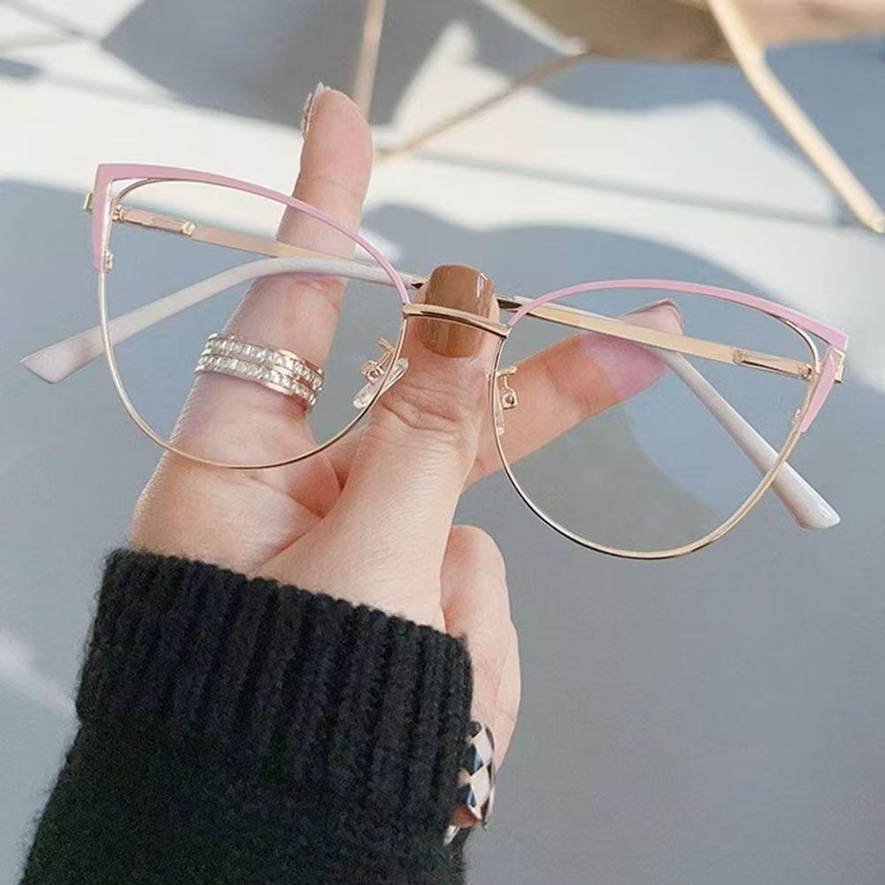 CEAE Square Eyewear, óculos de metal clássico com proteção contra luz azul para mulheres em Oferta na Shopee